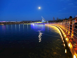 九莲泉水景公园夜景